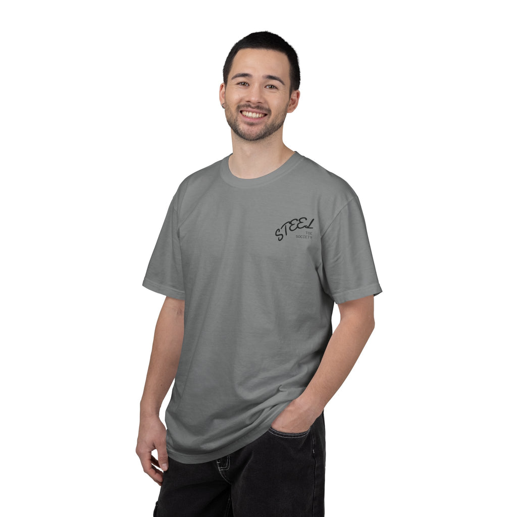 Steel Toe Society Graphic T-shirt | Work Boot Logo, Vintage Patch Design