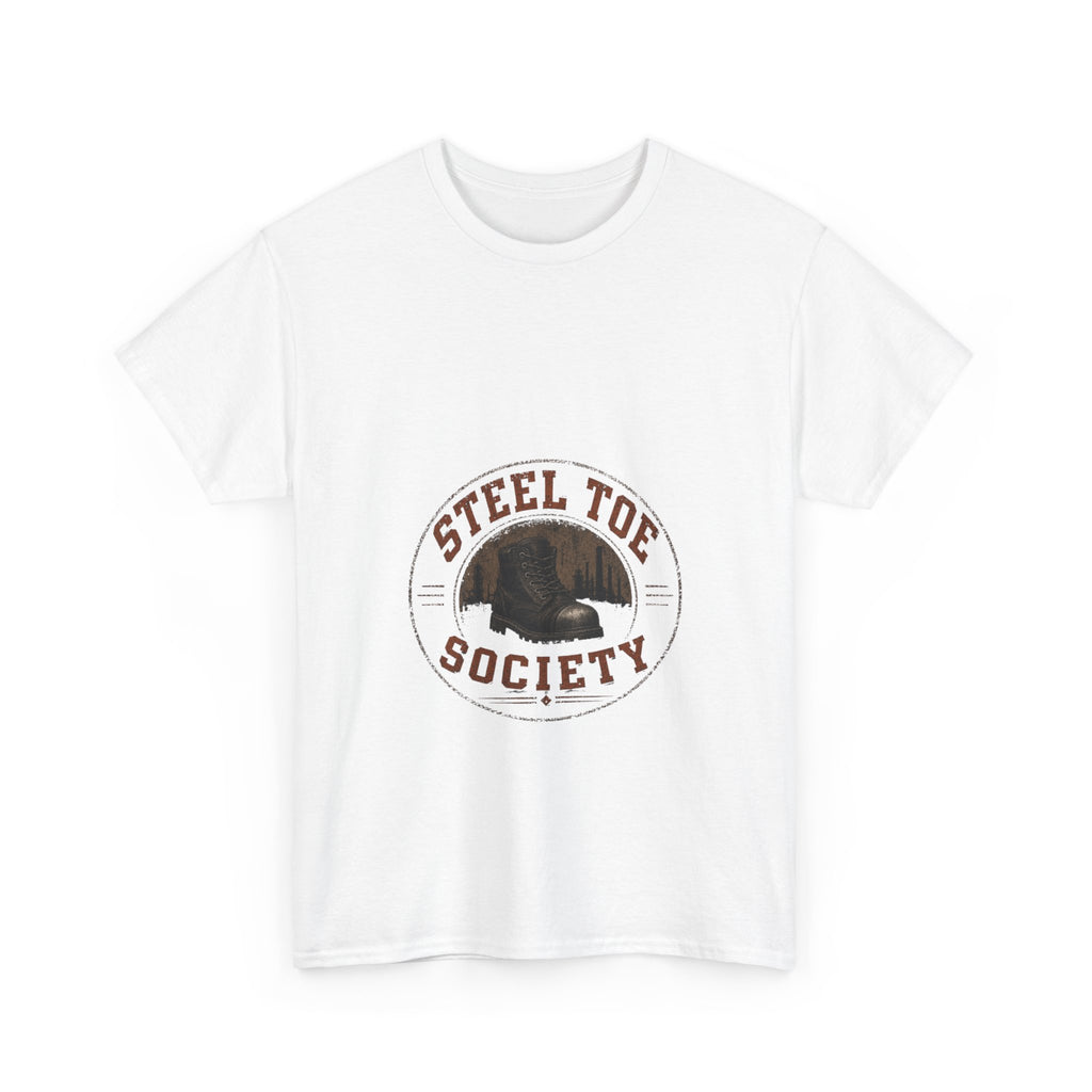 Steel Toe Society Tee | Work Boot Logo Shirt, Construction Crew Graphic