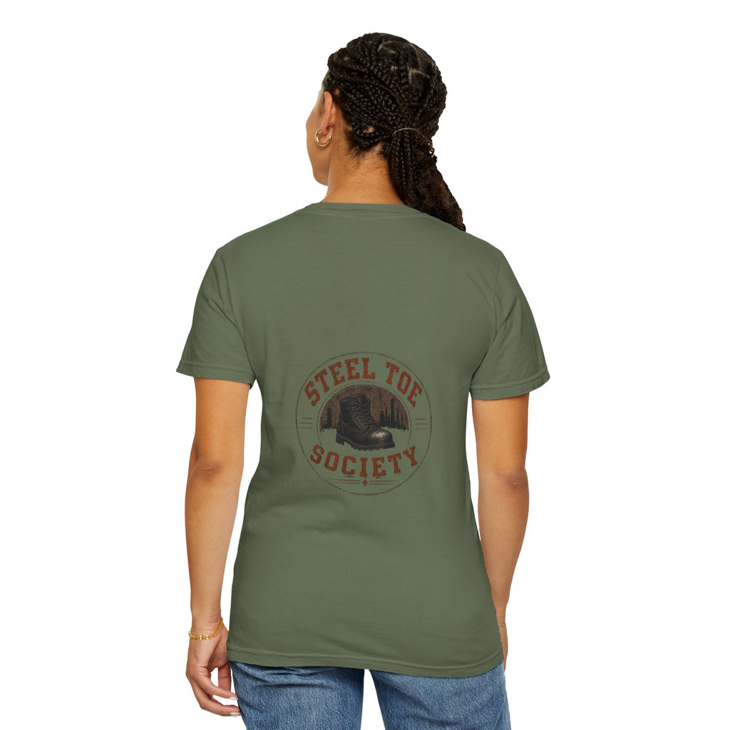 Steel Toe Society Graphic T-shirt | Work Boot Logo, Vintage Patch Design