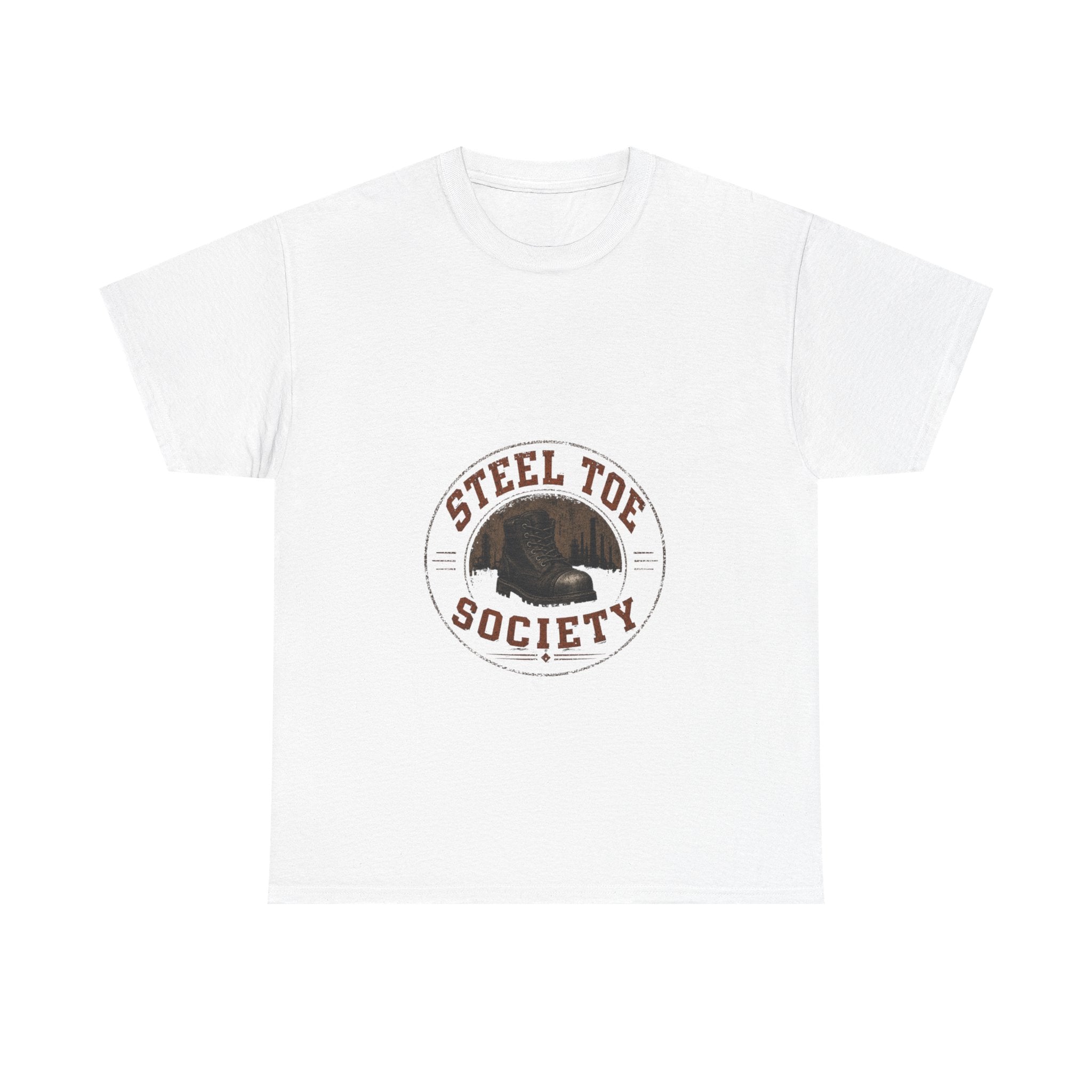 Steel Toe Society Tee | Work Boot Logo Shirt, Construction Crew Graphic