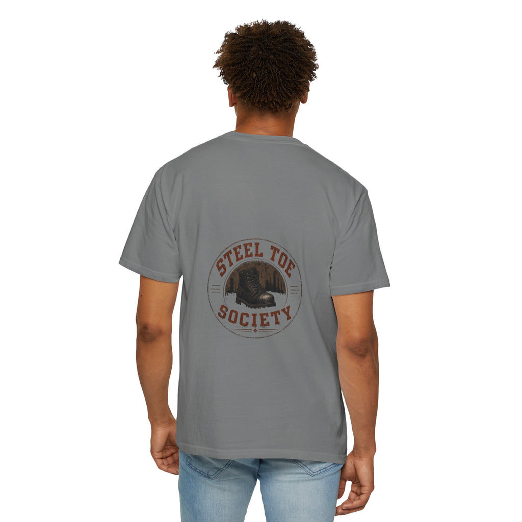 Steel Toe Society Graphic T-shirt | Work Boot Logo, Vintage Patch Design