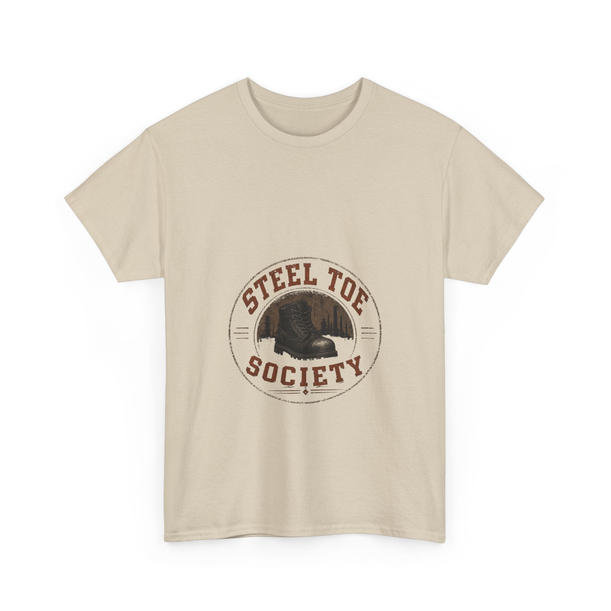 Steel Toe Society Tee | Work Boot Logo Shirt, Construction Crew Graphic