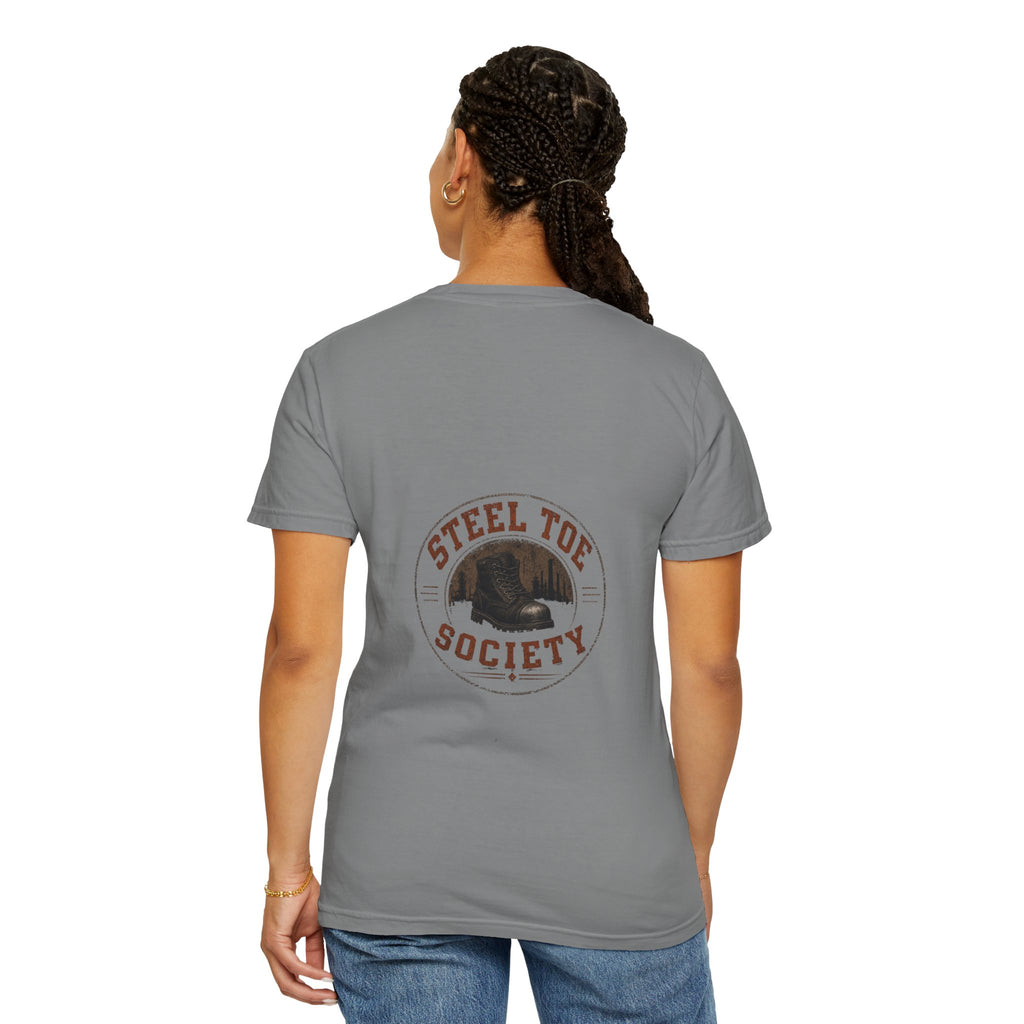 Steel Toe Society Graphic T-shirt | Work Boot Logo, Vintage Patch Design