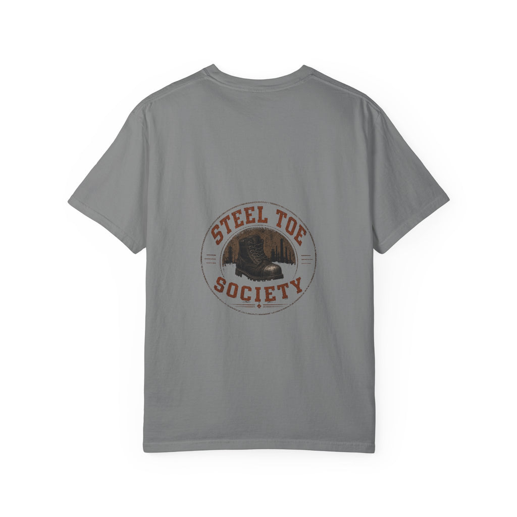 Steel Toe Society Graphic T-shirt | Work Boot Logo, Vintage Patch Design