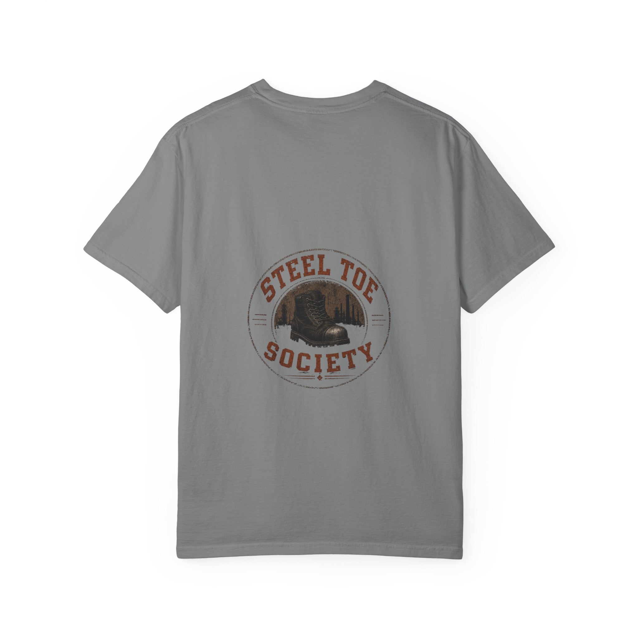 Steel Toe Society Graphic T-shirt | Work Boot Logo, Vintage Patch Design