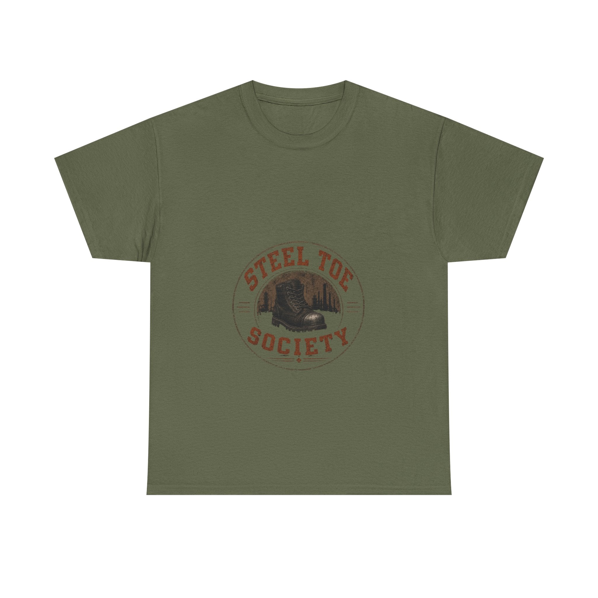 Steel Toe Society Tee | Work Boot Logo Shirt, Construction Crew Graphic