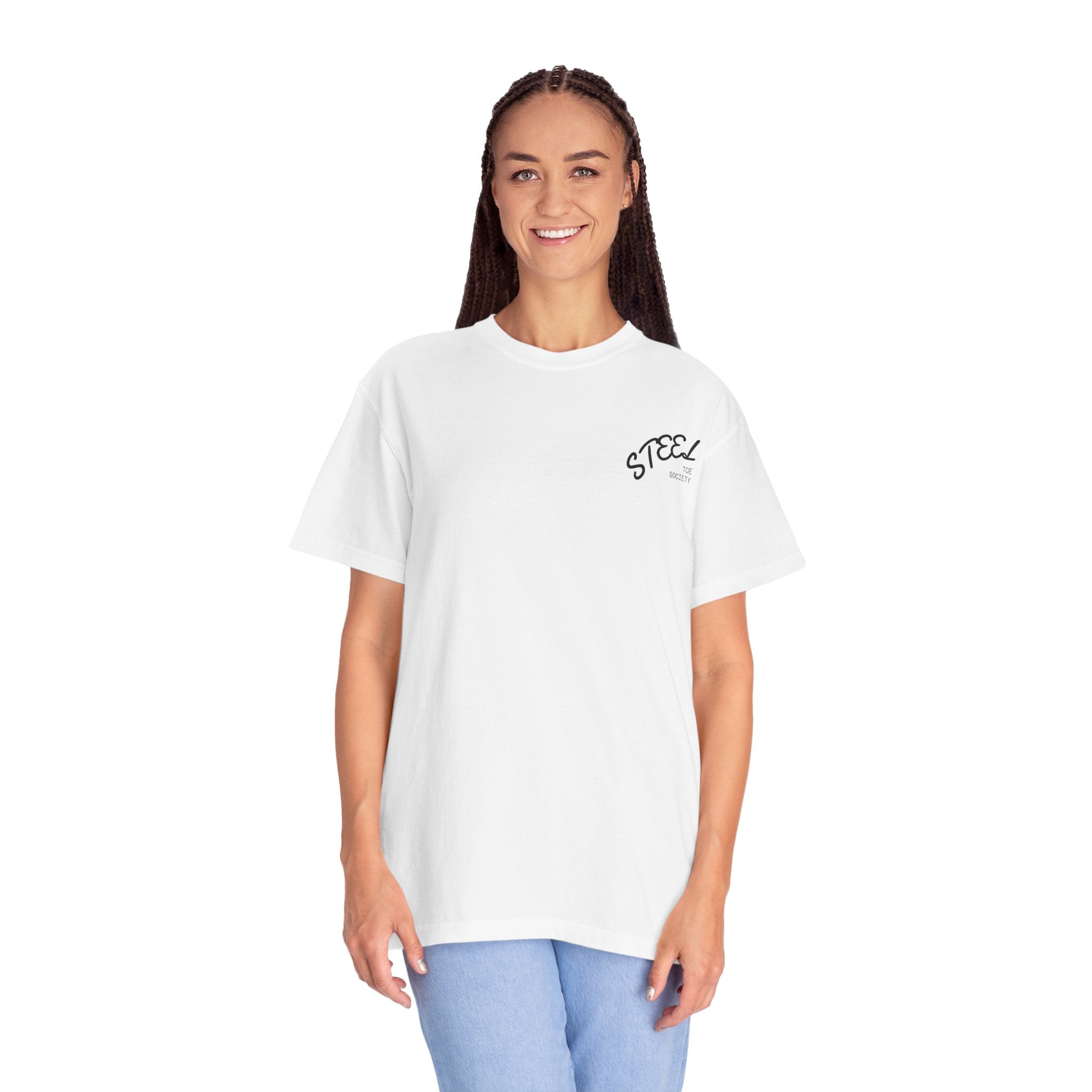 Steel Toe Society Graphic T-shirt | Work Boot Logo, Vintage Patch Design