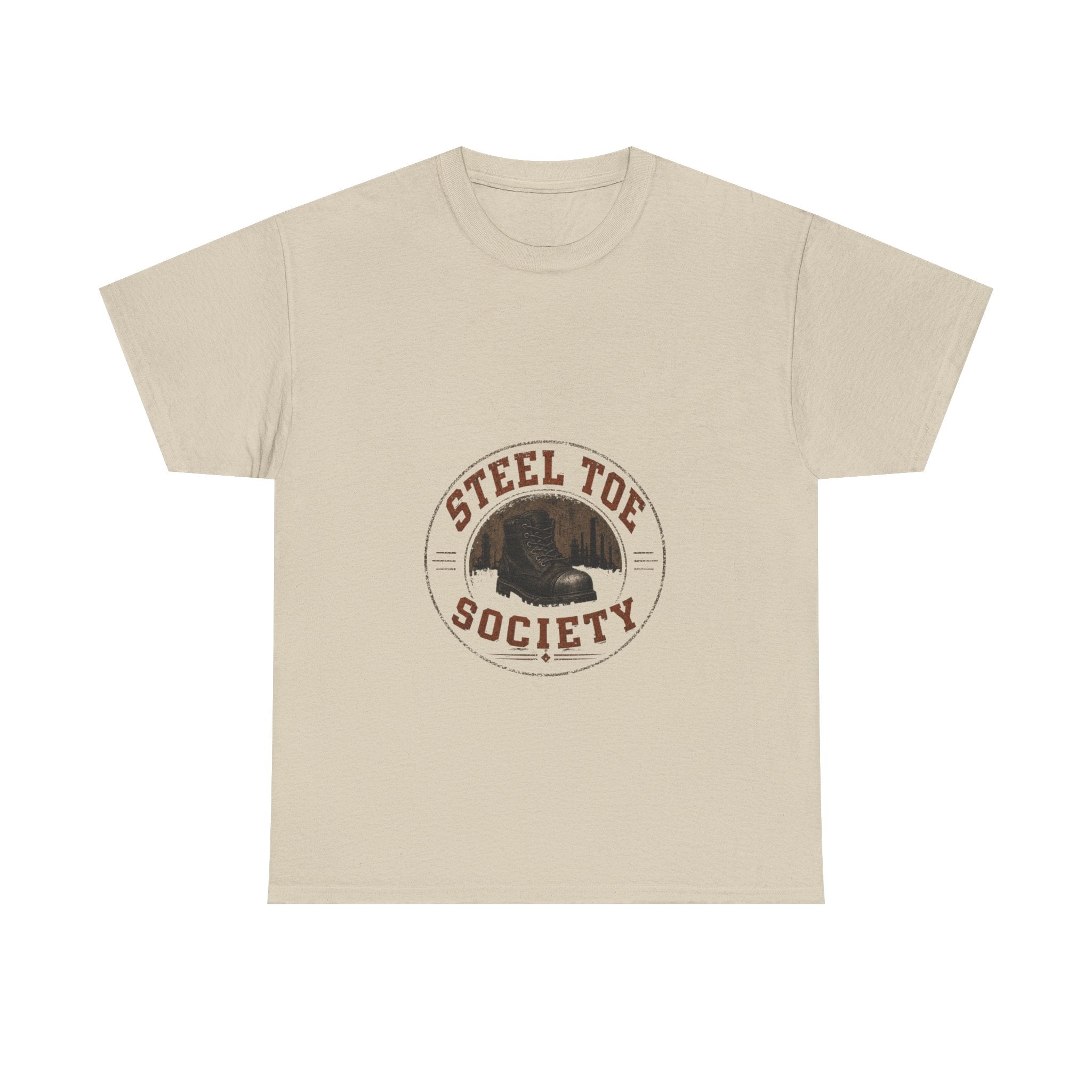Steel Toe Society Tee | Work Boot Logo Shirt, Construction Crew Graphic