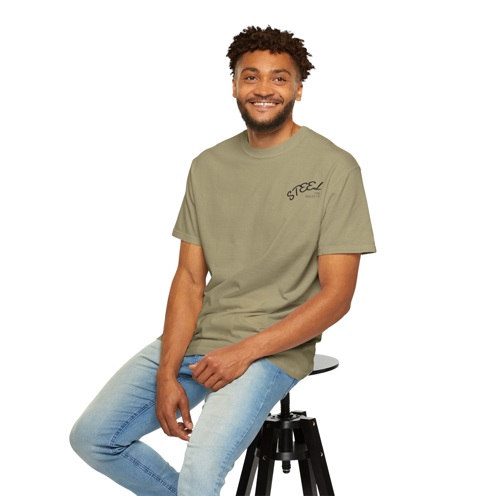 Steel Toe Society Graphic T-shirt | Work Boot Logo, Vintage Patch Design