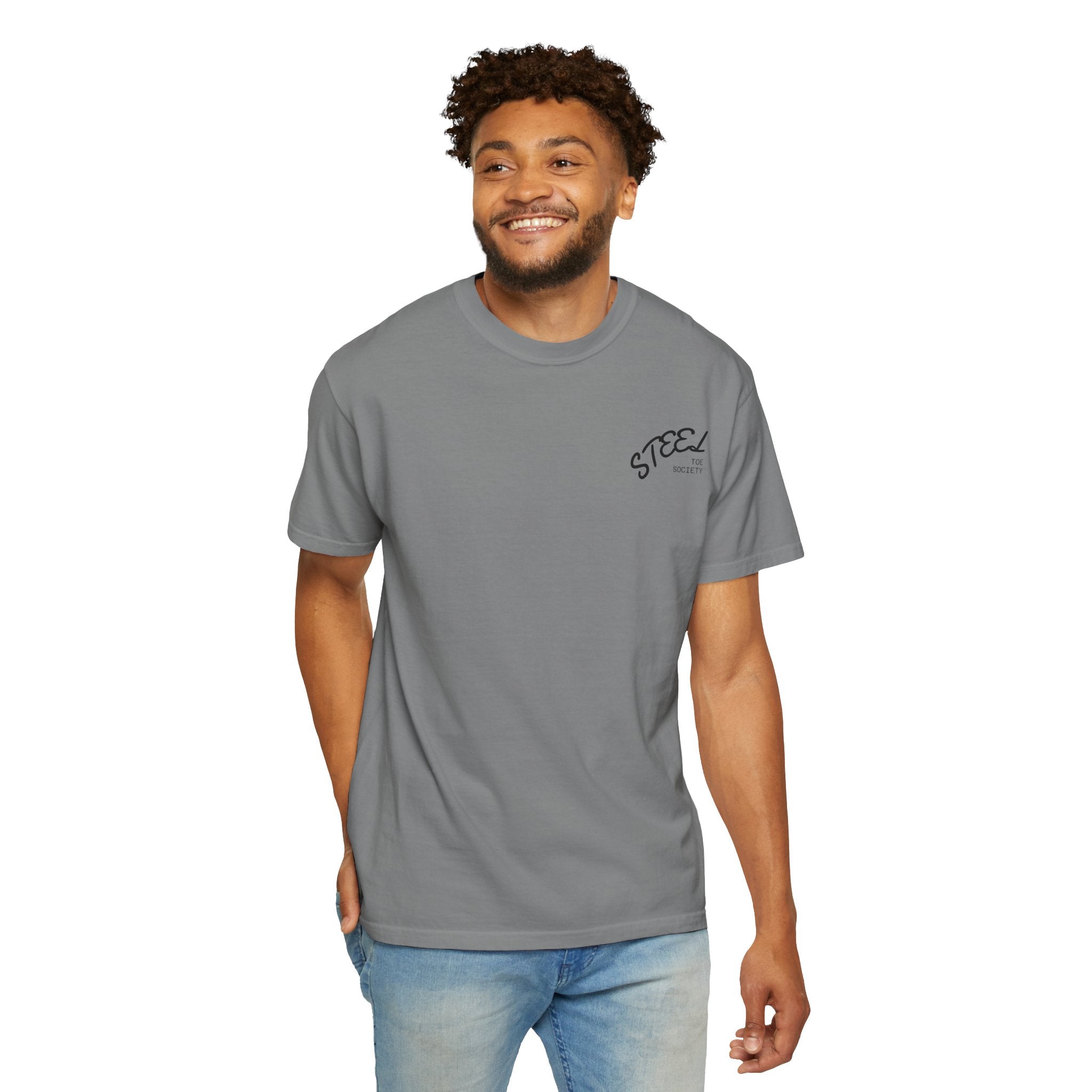 Steel Toe Society Graphic T-shirt | Work Boot Logo, Vintage Patch Design