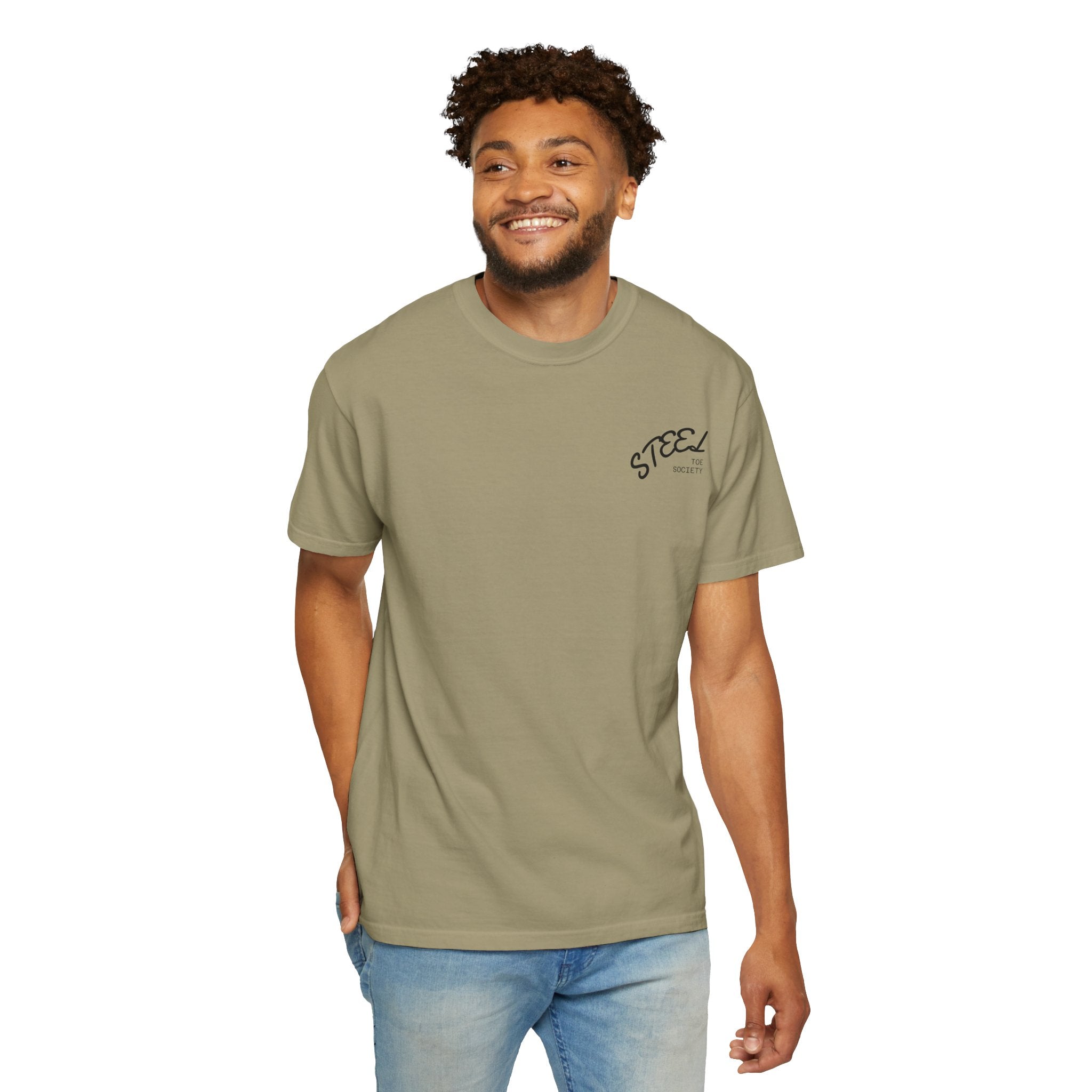Steel Toe Society Graphic T-shirt | Work Boot Logo, Vintage Patch Design