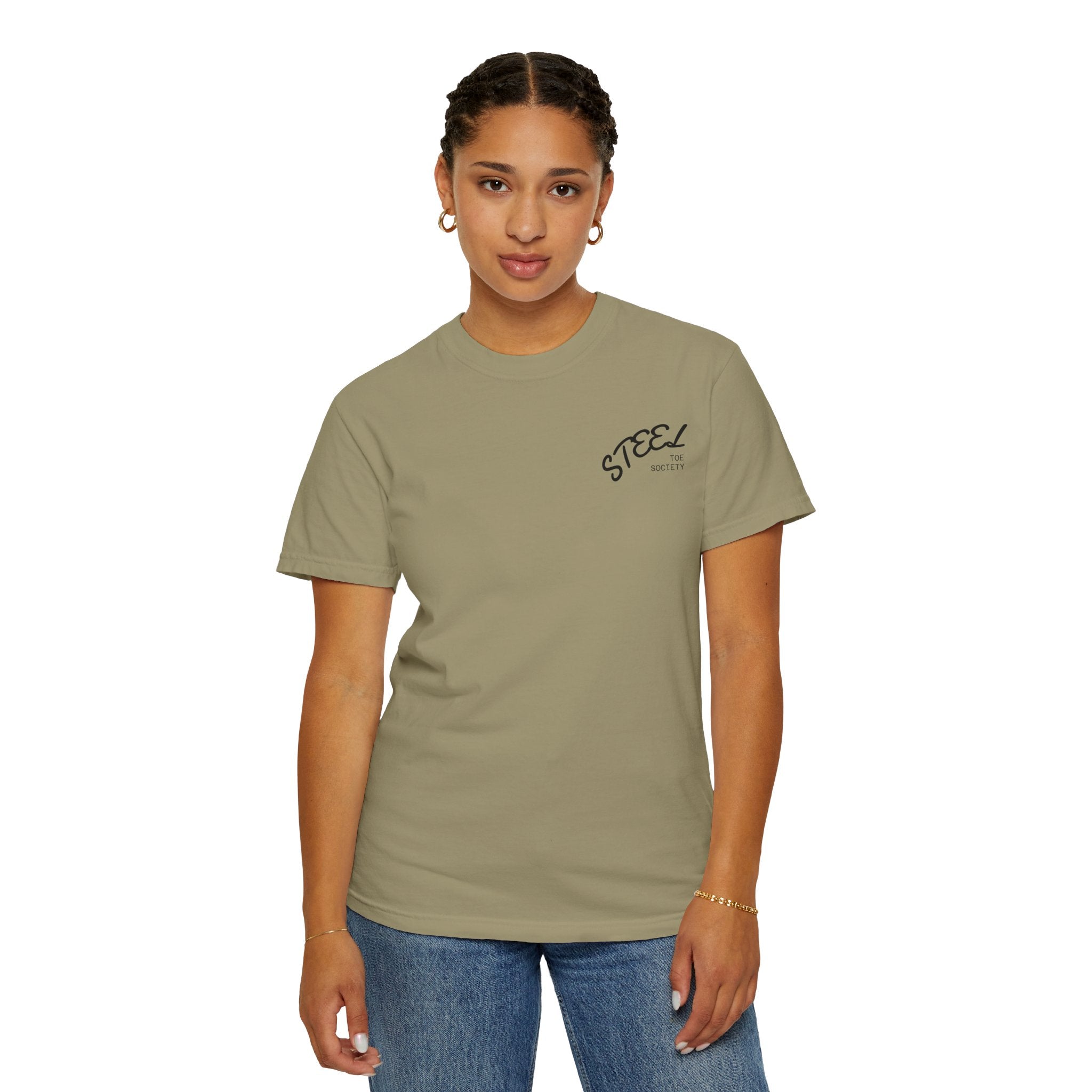 Steel Toe Society Graphic T-shirt | Work Boot Logo, Vintage Patch Design