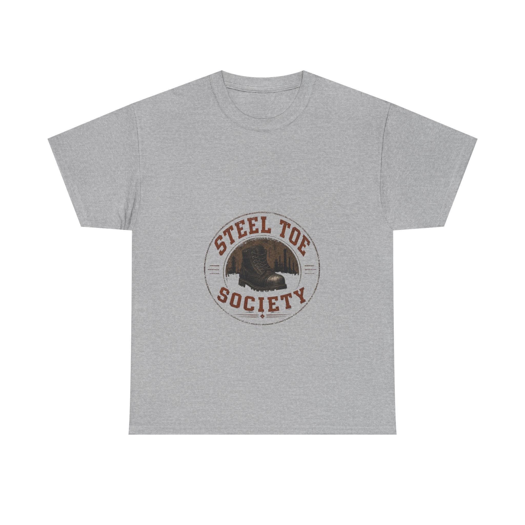 Steel Toe Society Tee | Work Boot Logo Shirt, Construction Crew Graphic