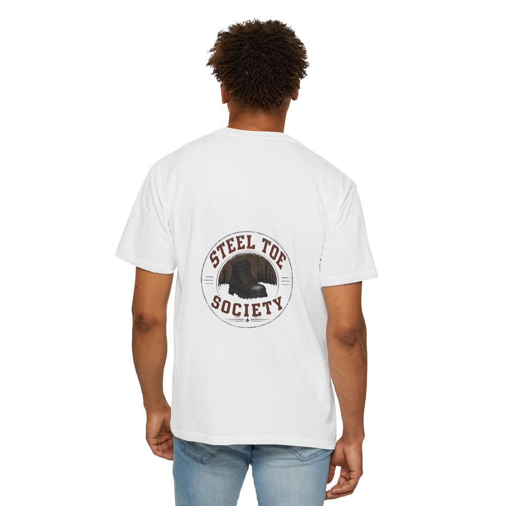 Steel Toe Society Graphic T-shirt | Work Boot Logo, Vintage Patch Design