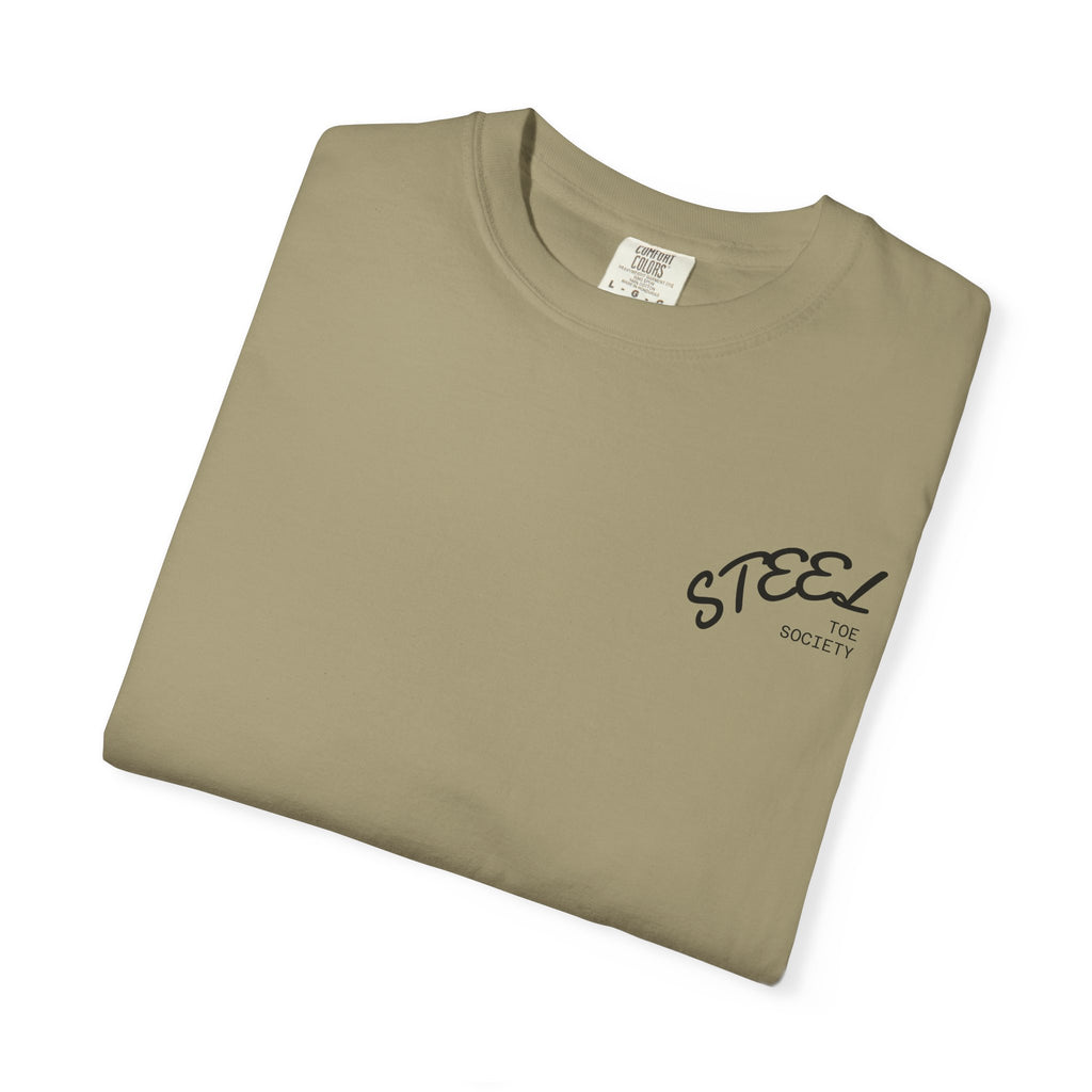 Steel Toe Society Graphic T-shirt | Work Boot Logo, Vintage Patch Design