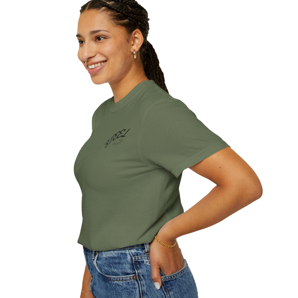 Steel Toe Society Graphic T-shirt | Work Boot Logo, Vintage Patch Design