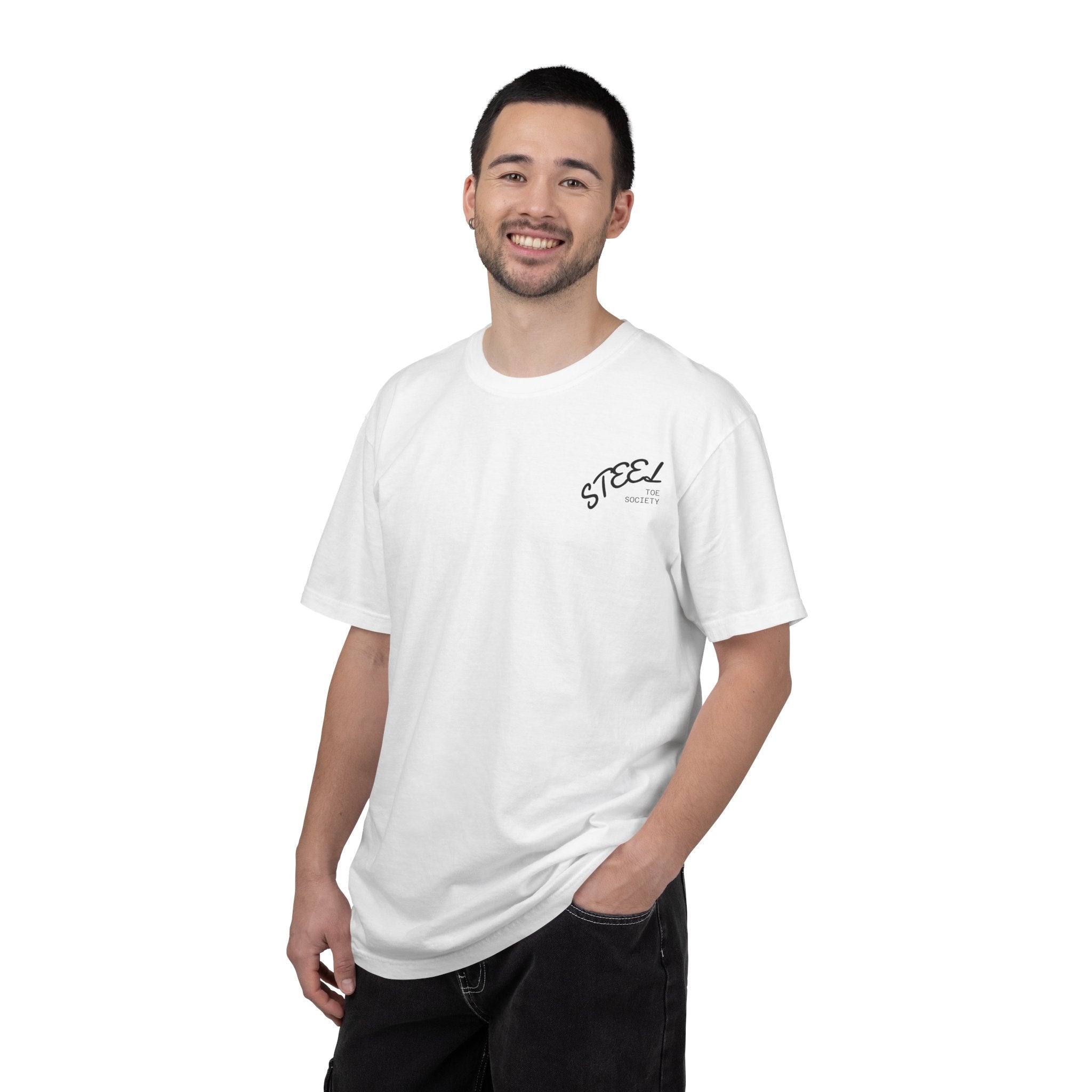 Steel Toe Society Graphic T-shirt | Work Boot Logo, Vintage Patch Design
