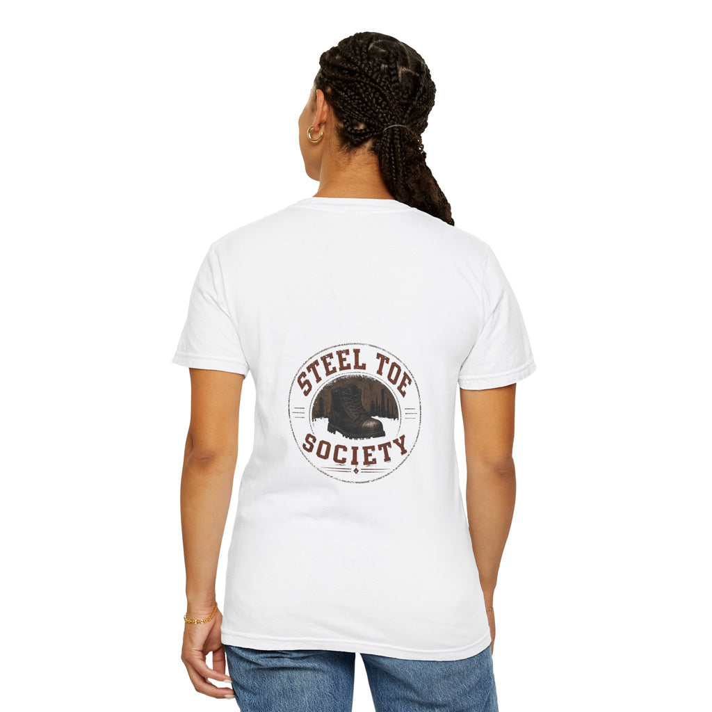 Steel Toe Society Graphic T-shirt | Work Boot Logo, Vintage Patch Design