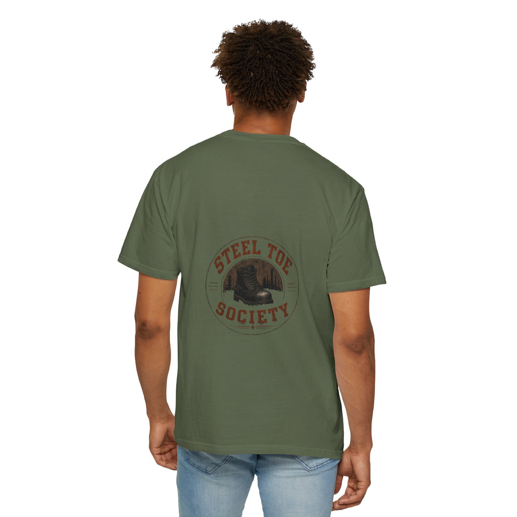 Steel Toe Society Graphic T-shirt | Work Boot Logo, Vintage Patch Design