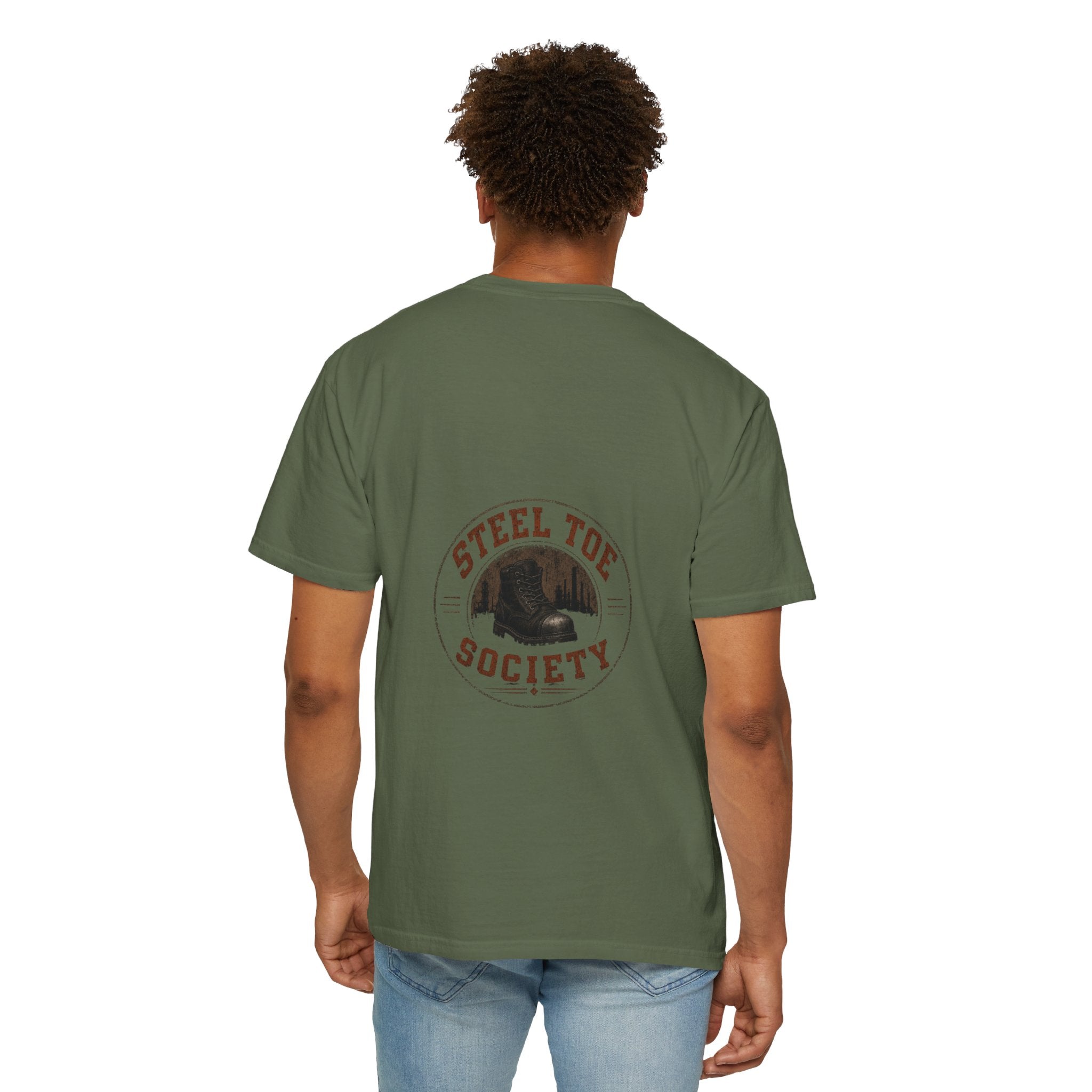 Steel Toe Society Graphic T-shirt | Work Boot Logo, Vintage Patch Design