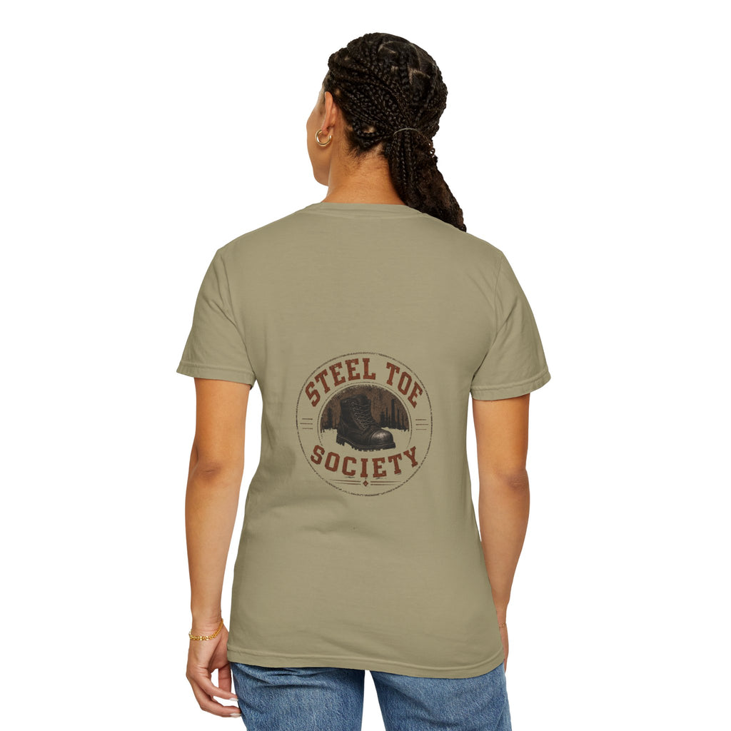 Steel Toe Society Graphic T-shirt | Work Boot Logo, Vintage Patch Design