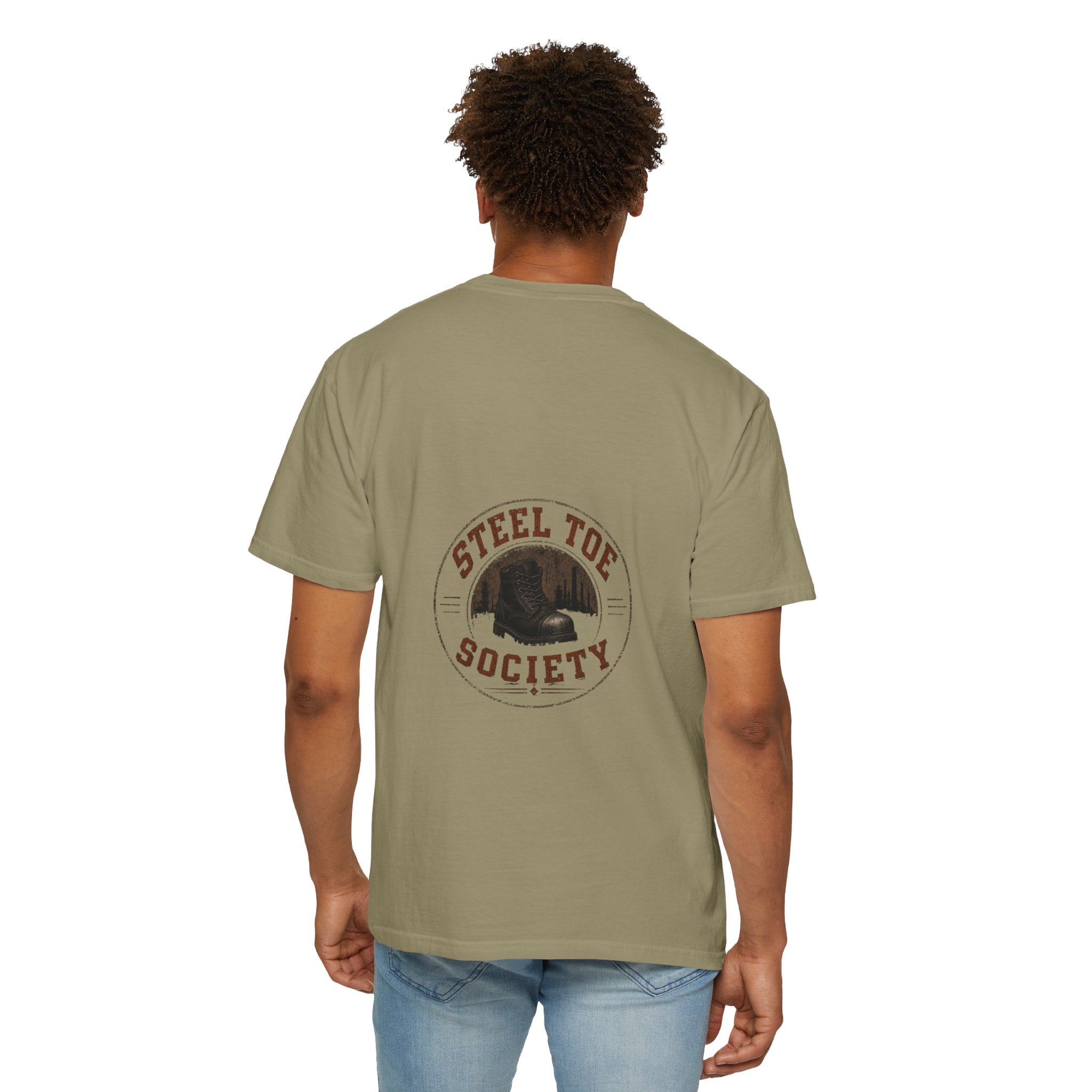 Steel Toe Society Graphic T-shirt | Work Boot Logo, Vintage Patch Design