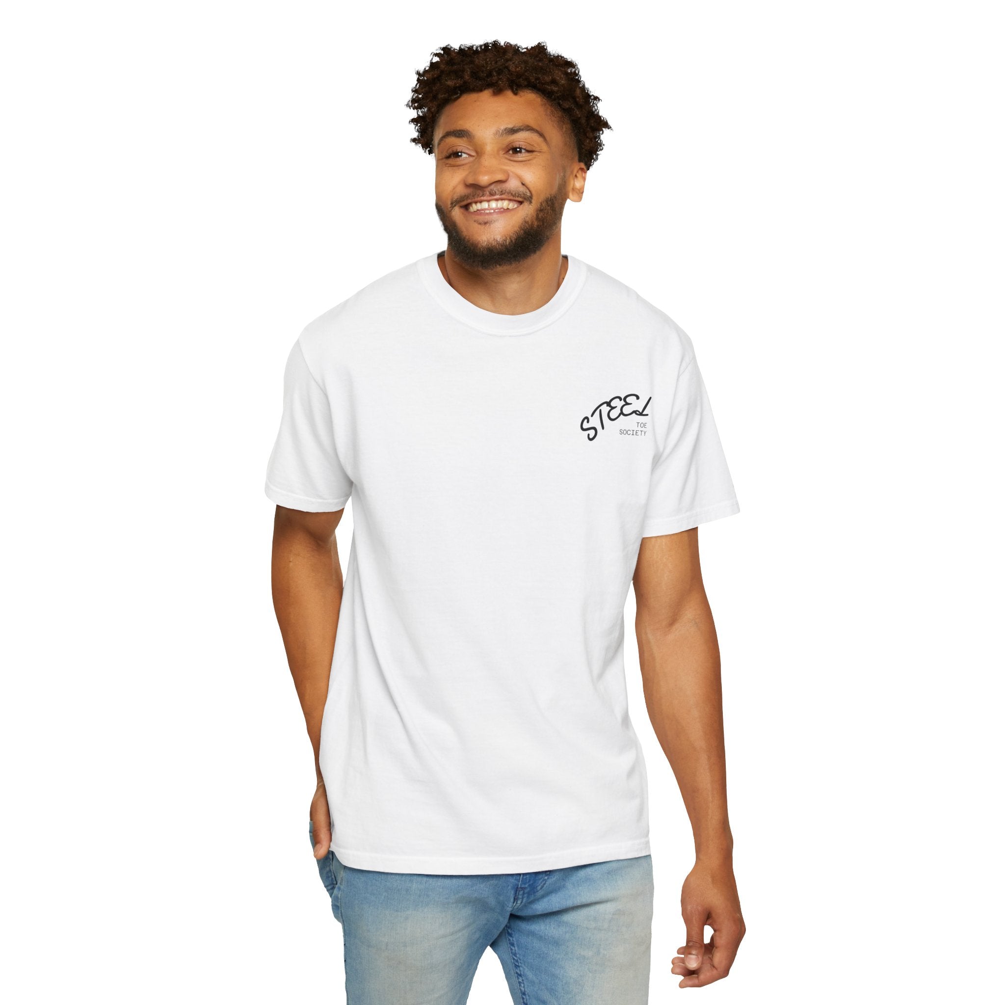 Steel Toe Society Graphic T-shirt | Work Boot Logo, Vintage Patch Design