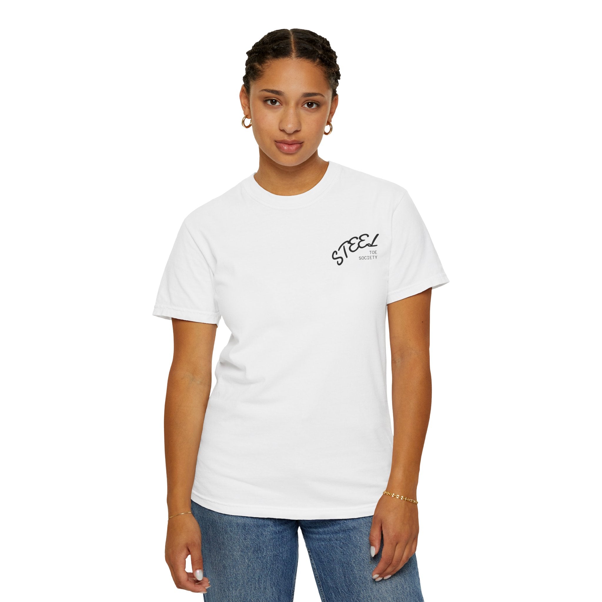 Steel Toe Society Graphic T-shirt | Work Boot Logo, Vintage Patch Design