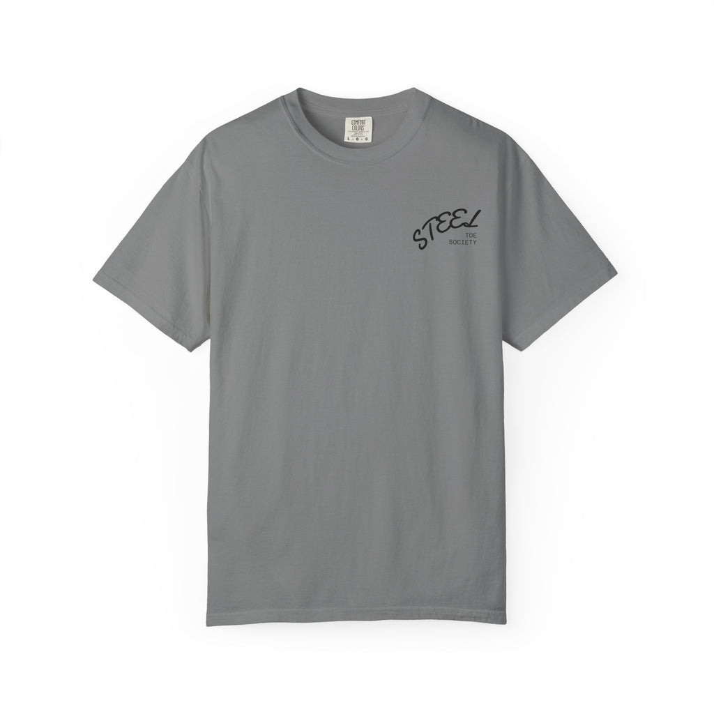 Steel Toe Society Graphic T-shirt | Work Boot Logo, Vintage Patch Design