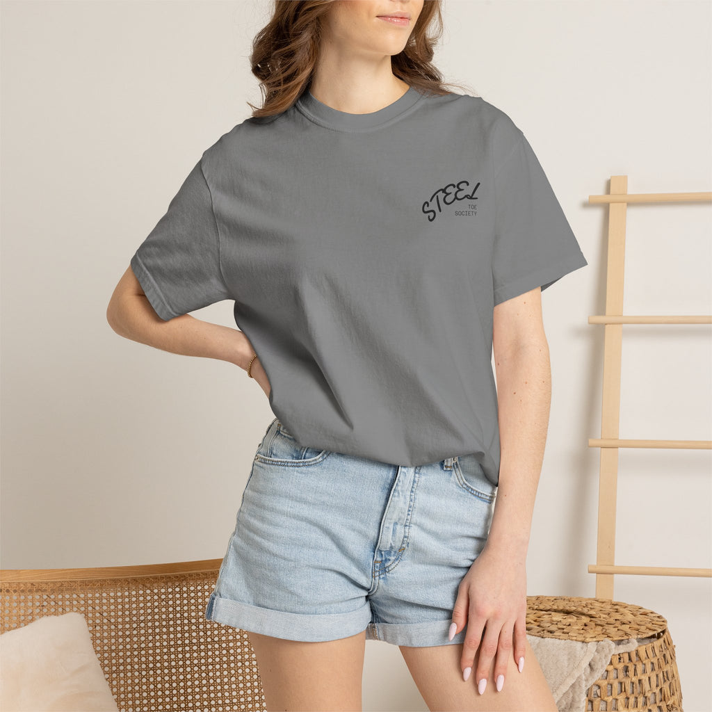 Steel Toe Society Graphic T-shirt | Work Boot Logo, Vintage Patch Design