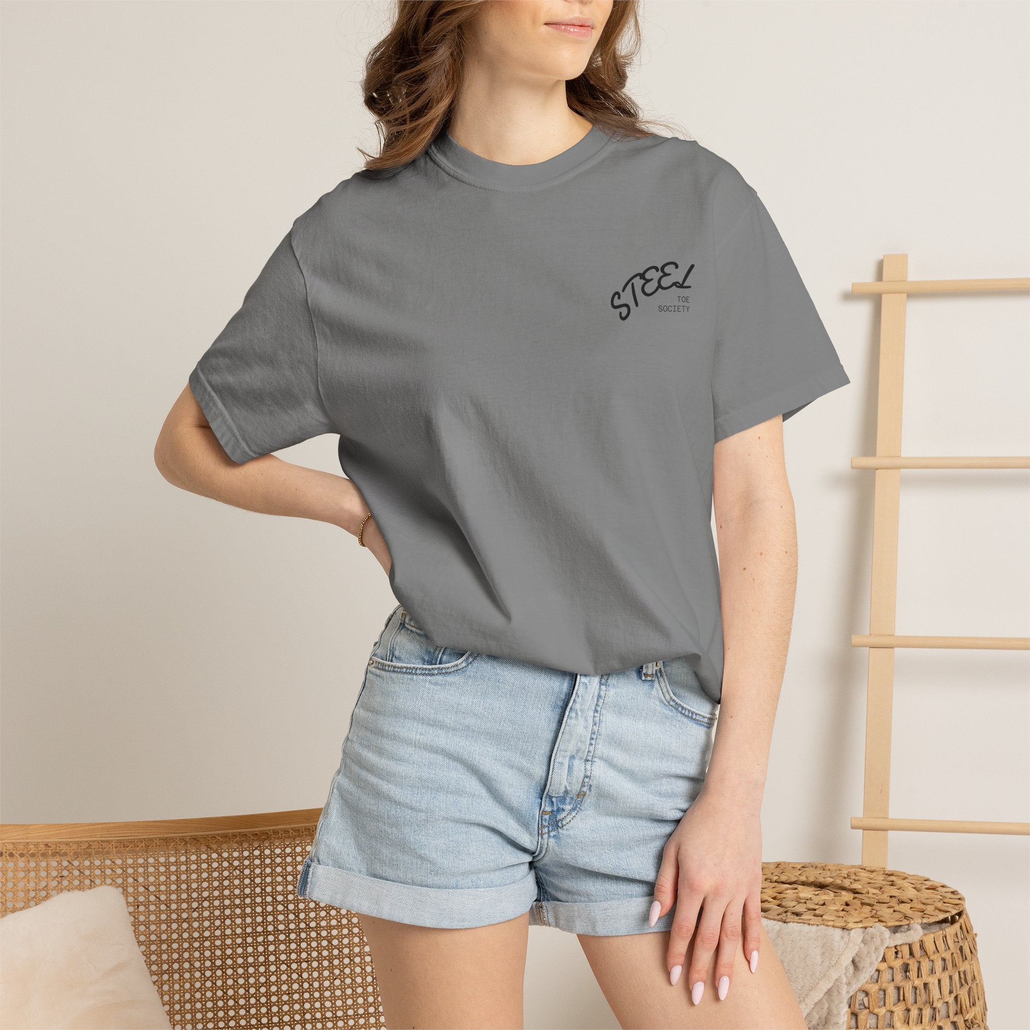 Steel Toe Society Graphic T-shirt | Work Boot Logo, Vintage Patch Design