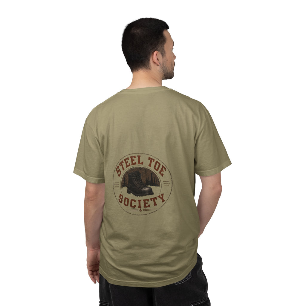 Steel Toe Society Graphic T-shirt | Work Boot Logo, Vintage Patch Design