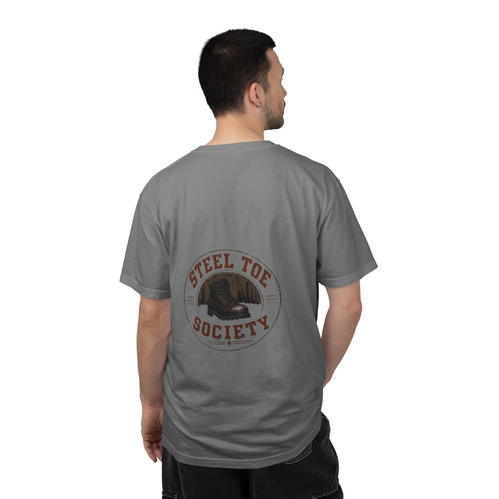 Steel Toe Society Graphic T-shirt | Work Boot Logo, Vintage Patch Design