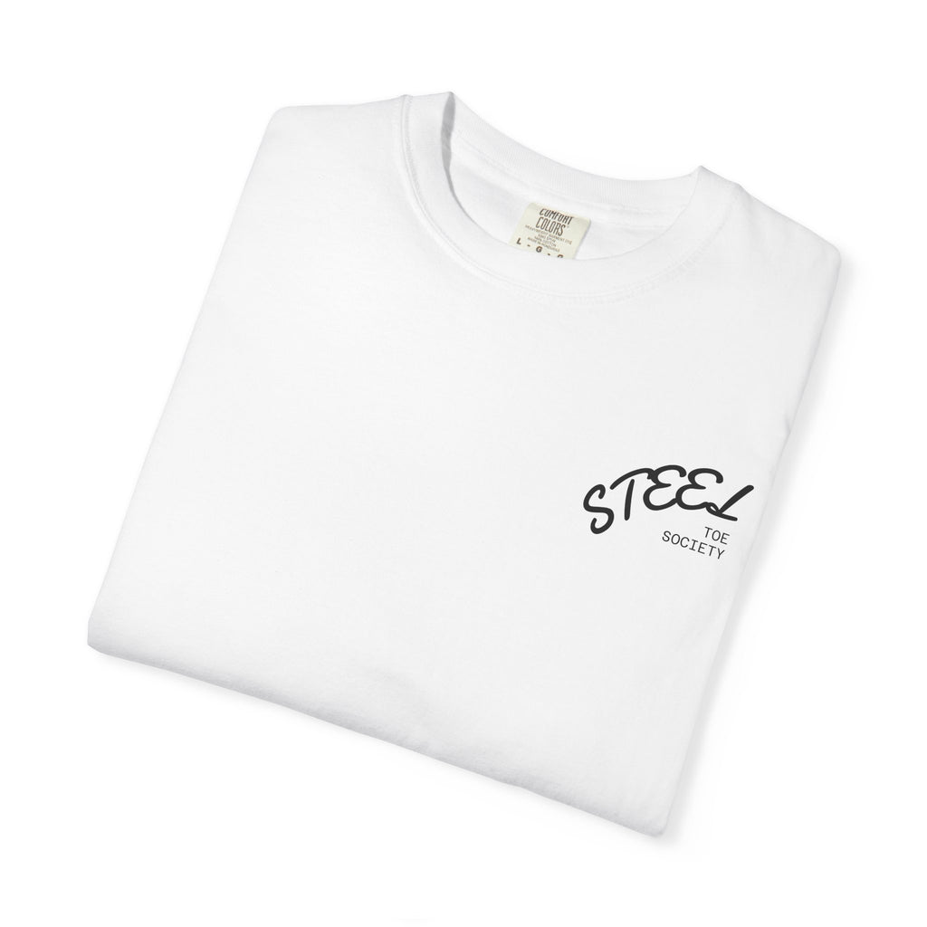 Steel Toe Society Graphic T-shirt | Work Boot Logo, Vintage Patch Design