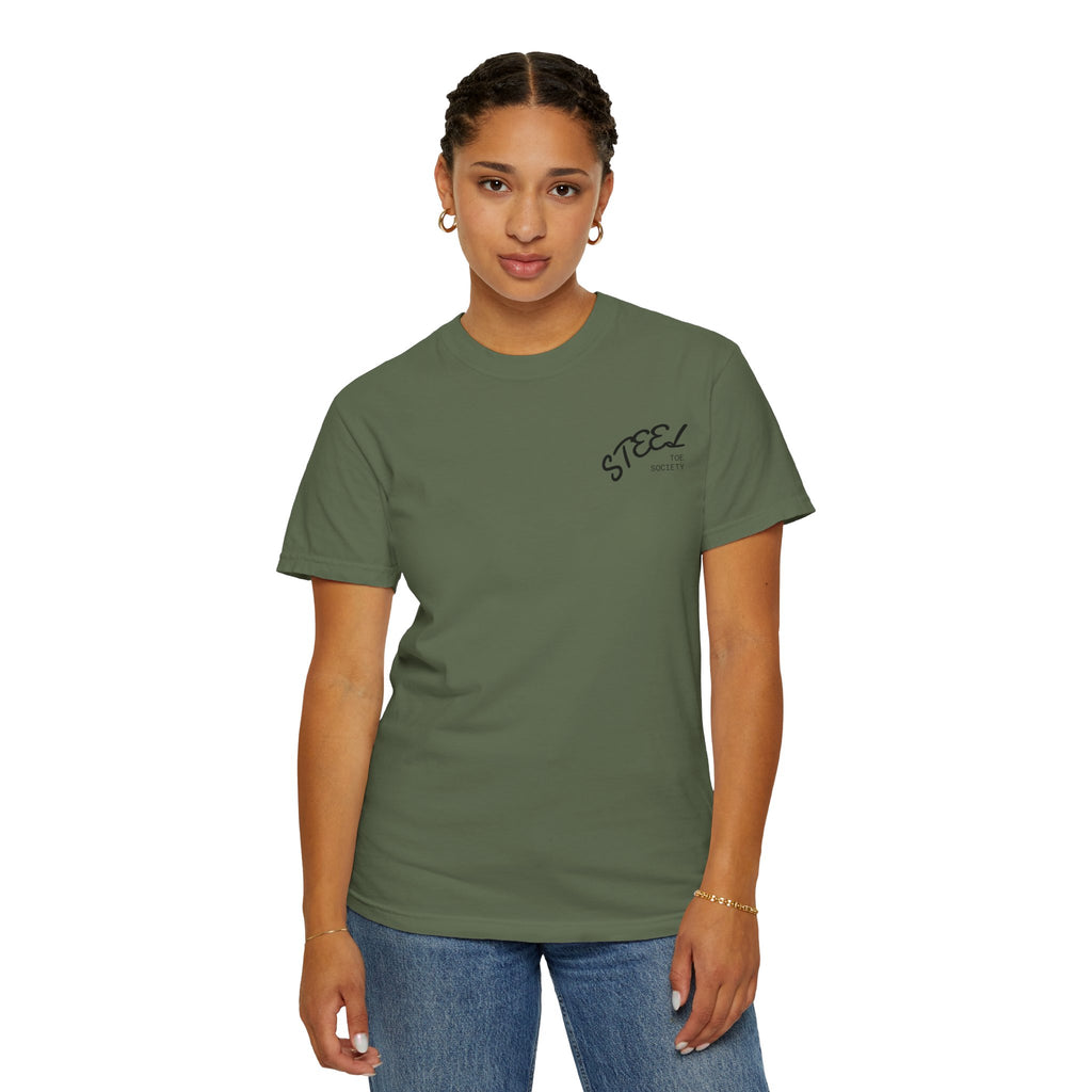 Steel Toe Society Graphic T-shirt | Work Boot Logo, Vintage Patch Design