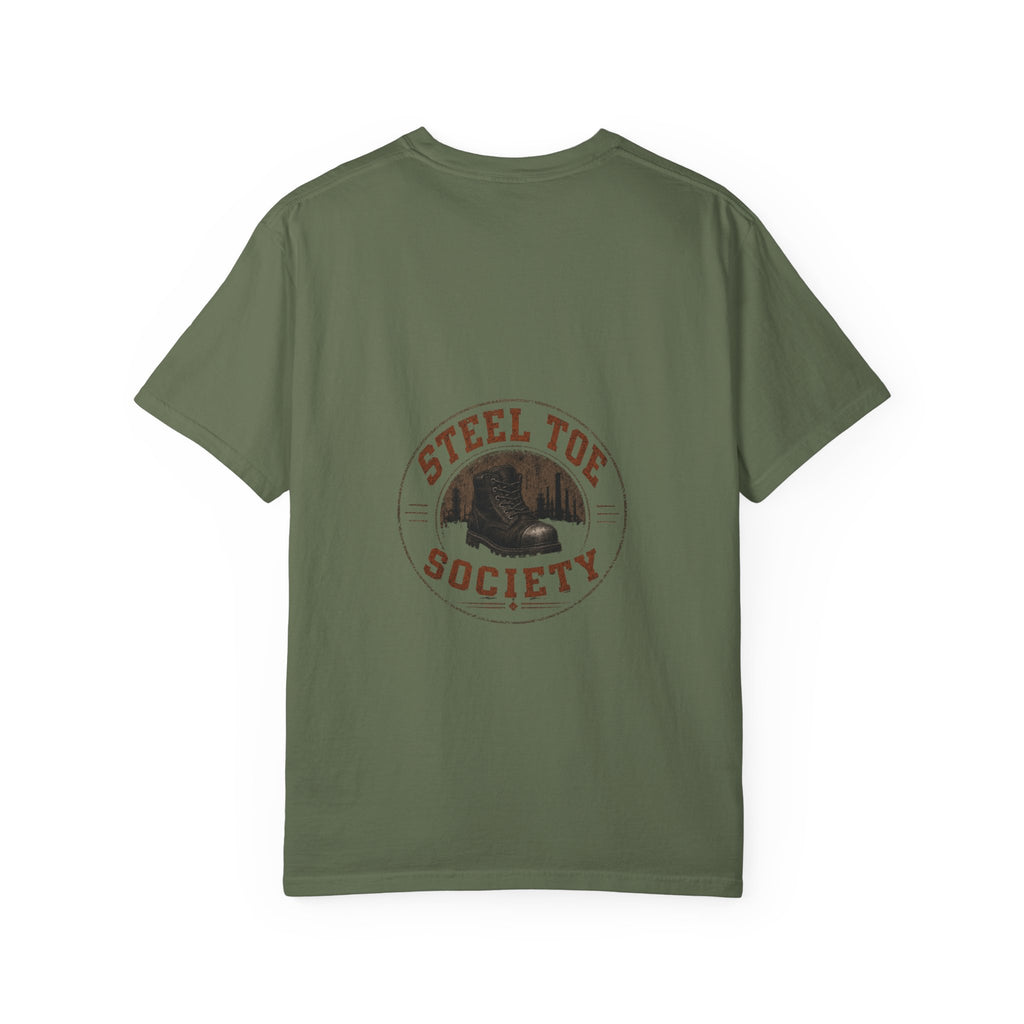 Steel Toe Society Graphic T-shirt | Work Boot Logo, Vintage Patch Design