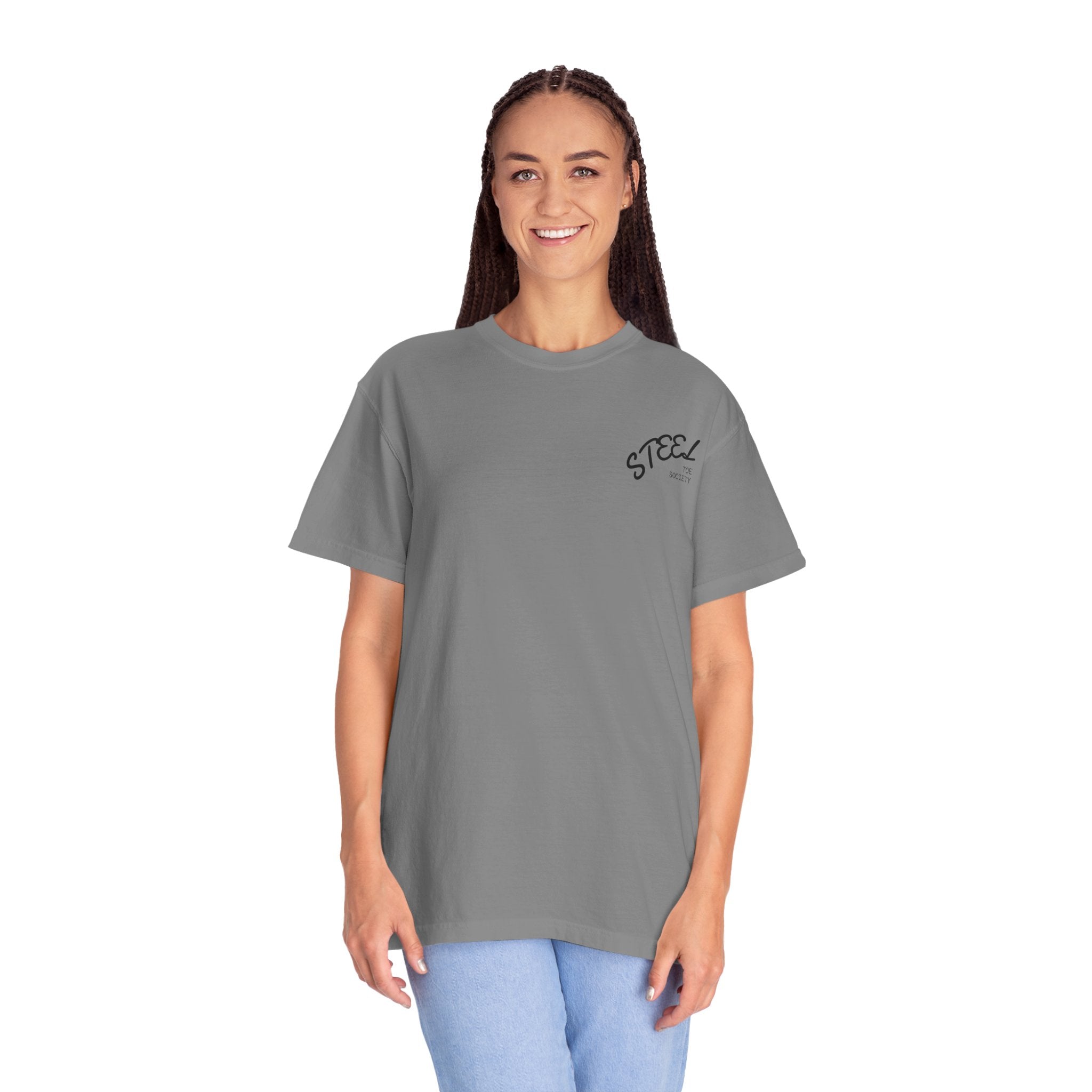 Steel Toe Society Graphic T-shirt | Work Boot Logo, Vintage Patch Design
