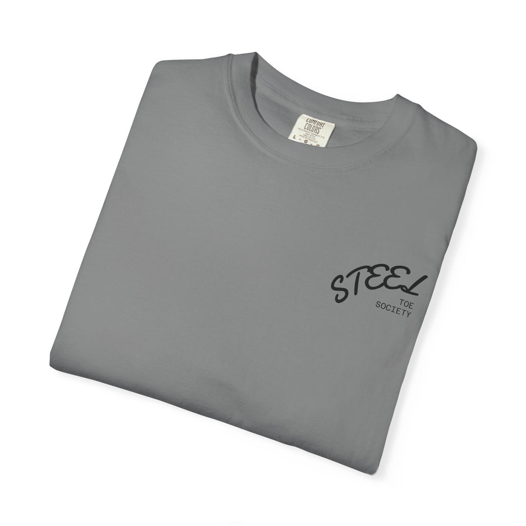 Steel Toe Society Graphic T-shirt | Work Boot Logo, Vintage Patch Design