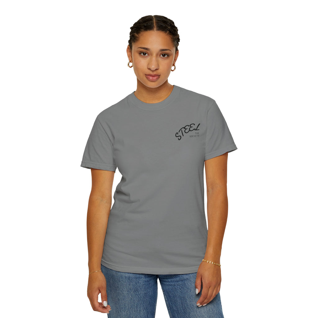 Steel Toe Society Graphic T-shirt | Work Boot Logo, Vintage Patch Design