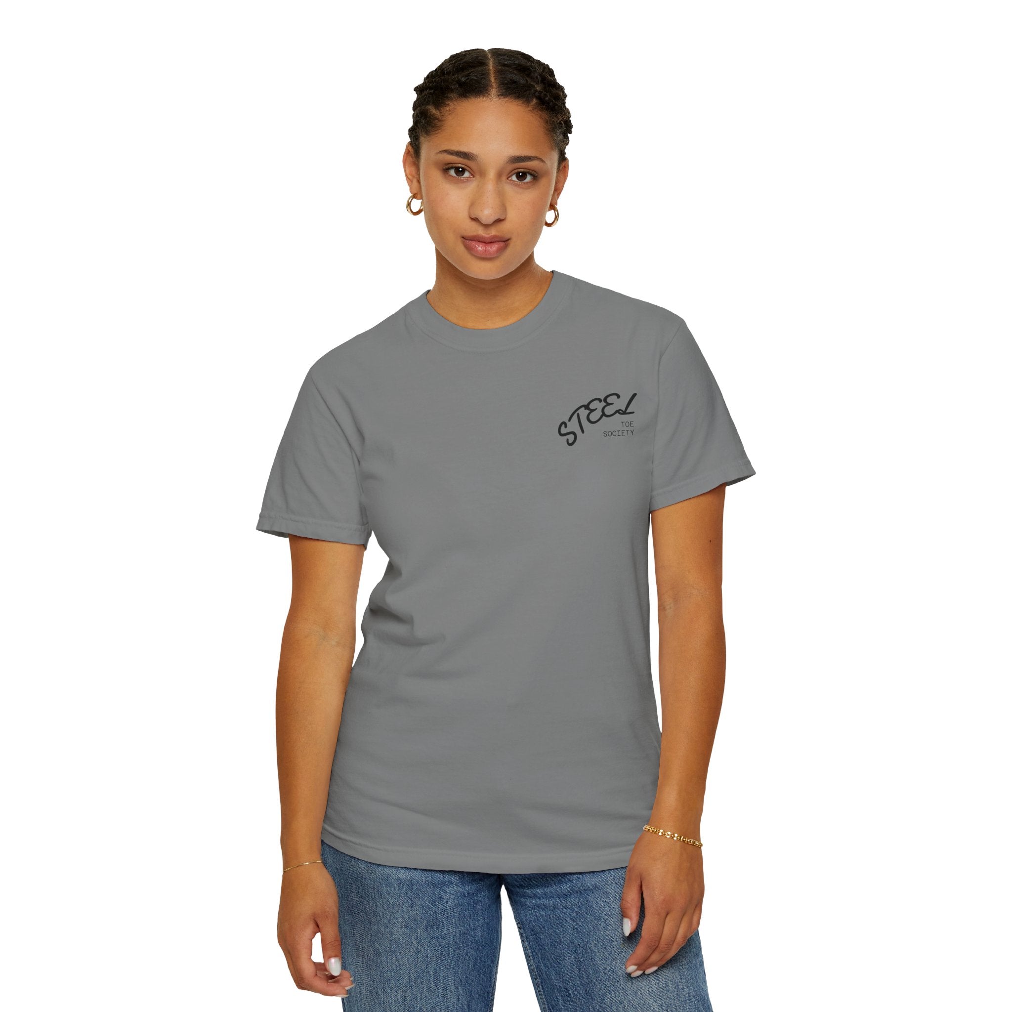 Steel Toe Society Graphic T-shirt | Work Boot Logo, Vintage Patch Design